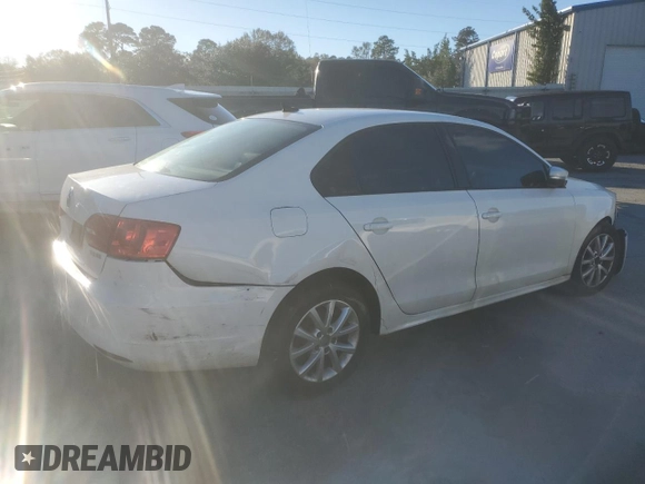 2012 Volkswagen Jetta Sedan SE w/Convenience & Sunroof with VIN 3VWDX7AJ6CM383180, listed as a Copart auction lot 84595134 with 0 mi miles and Salvage Title. Bid and sale history available at carsss.com. Image 3.