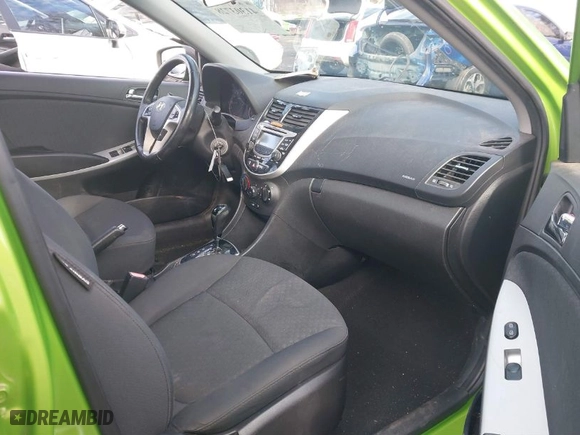 2012 Hyundai Accent SE with VIN KMHCU5AE2CU026701, listed as a IAAI auction lot 41303728 with 66,855 mi miles. Bid and sale history available at carsss.com. Image 5.