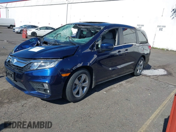 2019 Honda Odyssey EX-L z VIN 5FNRL6H70KB113499, wystawiony jako IAAI lot #41681215 z przebiegiem Nie podano mil oraz . Historia ofert i sprzedaży dostępna na DreamBid. Obrazek 2.