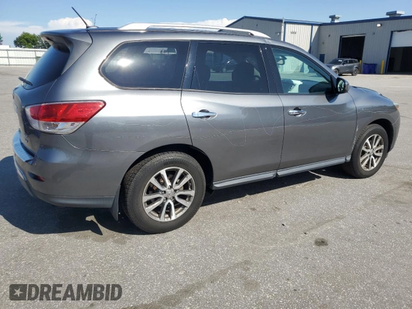 2015 Nissan Pathfinder SV with VIN 5N1AR2MM2FC716758, listed as a Copart auction lot 61843455 with 105,127 mi miles and Salvage title. Bid and sale history available at DreamBid. Image 3.