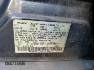 2006 Nissan Maxima SL with VIN 1N4BA41E26C824344, listed as a Copart auction lot 86774184 with 188,581 mi miles and Salvage title. Bid and sale history available at DreamBid. Image 13.