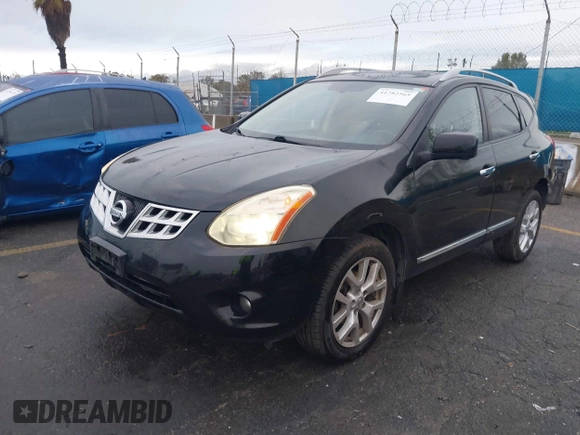 2012 Nissan Rogue S with VIN JN8AS5MT0CW275440, listed as a IAAI auction lot 41782565 with 172,574 mi miles. Bid and sale history available at carsss.com. Image 2.