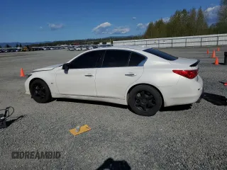 2014 Infiniti Q50 Premium with VIN JN1BV7AR4EM701742, listed as a Copart auction lot 53336985 with Not provided miles and Salvage title. Bid and sale history available at DreamBid. Image 2.