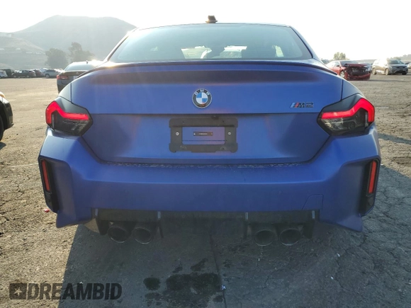 2025 BMW M2 with VIN 3MF23DM03S8E95026, listed as a Copart auction lot 42879435 with 6,399 mi miles and Salvage Title. Bid and sale history available at carsss.com. Image 6.
