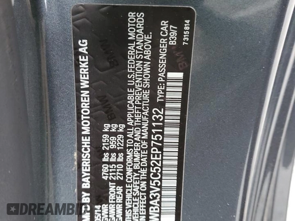 2014 BMW 4 Series 428i с VIN WBA3V5C52EP751132, выставлен на аукционе Copart как лот 87690295 с пробегом 113 219 миль миль и Списание • Salvage title. История ставок и продаж доступна на DreamBid. Изображение 14.