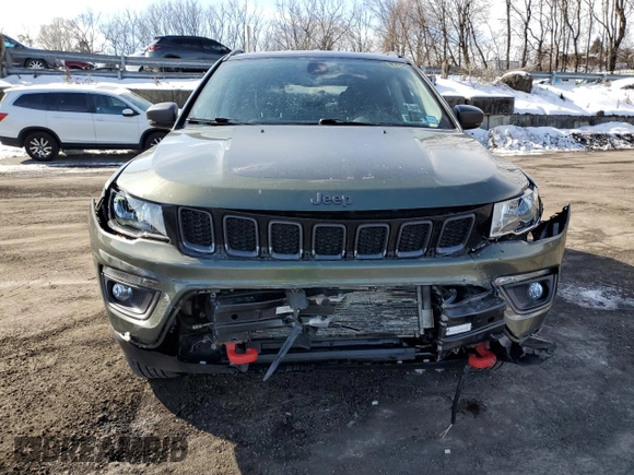 2019 Jeep Compass Trailhawk with VIN 3C4NJDDB5KT799866, listed as a Copart auction lot 46119045 with 92,027 mi miles and Salvage Title. Bid and sale history available at carsss.com. Image 5.