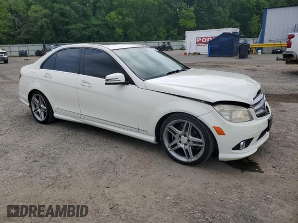 2010 Mercedes-Benz C 300 Sport with VIN WDDGF5EB0AF378943, listed as a Copart auction lot 54572195 with 196,858 mi miles and Salvage title. Bid and sale history available at DreamBid. Image 4.