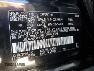 2024 Toyota Venza LE with VIN JTEAAAAH0RJ175105, listed as a Copart auction lot 59825264 with 1,498 mi miles and Salvage Title. Bid and sale history available at carsss.com. Image 16.