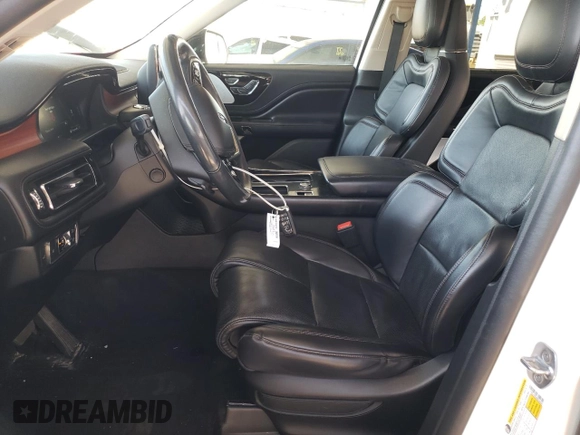 2021 Lincoln Aviator Reserve with VIN 5LM5J7WC9MGL08464, listed as a Copart auction lot 59181695 with 27,830 mi miles and Salvage title. Bid and sale history available at DreamBid. Image 7.