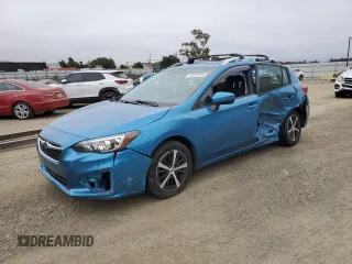 2019 Subaru Impreza Premium z VIN 4S3GTAC67K3755496, wystawiony jako Copart lot #59822525 z przebiegiem 80 259 mil mil oraz Szkoda całkowita • Salvage title. Historia ofert i sprzedaży dostępna na DreamBid. Obrazek 1.