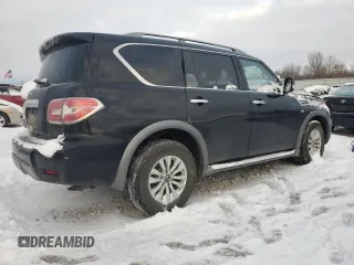 2020 Nissan Armada SL with VIN JN8AY2NC7L9615368, listed as a Copart auction lot 85460514 with 158,114 mi miles and Salvage Title. Bid and sale history available at carsss.com. Image 3.