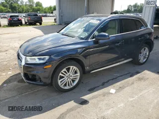 2018 Audi Q5 Premium Plus z VIN WA1BNAFY4J2083350, wystawiony jako Copart lot #62327315 z przebiegiem 64 017 mil mil oraz Szkoda całkowita • Salvage title. Historia ofert i sprzedaży dostępna na DreamBid. Obrazek 1.