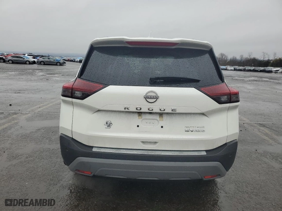 2022 Nissan Rogue SV with VIN 5N1BT3BB7NC734605, listed as a Copart auction lot 49947715 with 24,779 mi miles and Salvage Title. Bid and sale history available at carsss.com. Image 6.