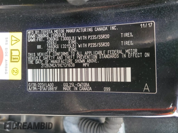 2017 Lexus RX 350 z VIN 2T2BZMCA1HC131638, wystawiony jako Copart lot #60157135 z przebiegiem 252 807 mil mil oraz Szkoda całkowita • Salvage title. Historia ofert i sprzedaży dostępna na DreamBid. Obrazek 13.