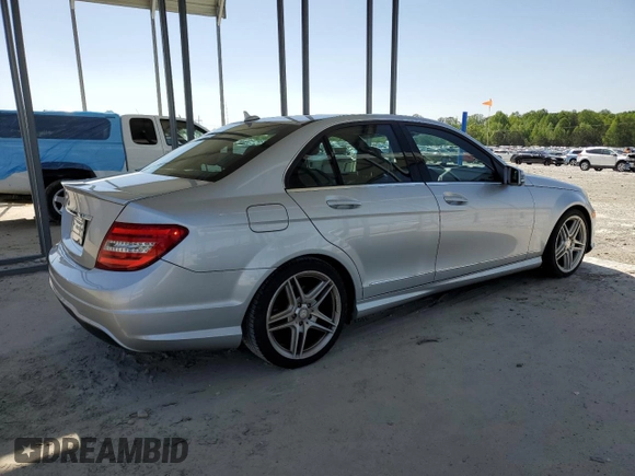 2013 Mercedes-Benz C 250 Sport with VIN WDDGF4HB4DA763879, listed as a Copart auction lot 53202615 with 93,641 mi miles and Salvage Title. Bid and sale history available at carsss.com. Image 3.