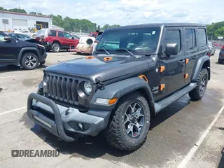 2019 Jeep Wrangler Unlimited Sport S with VIN 1C4HJXDN4KW577273, listed as a IAAI auction lot 42435847 with 69,403 mi miles and . Bid and sale history available at DreamBid. Image 2.