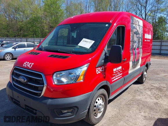 2020 Ford Transit with VIN 1FTBW2CGXLKA16243, listed as a IAAI auction lot 42005727 with 94,342 mi miles and . Bid and sale history available at carsss.com. Image 17.