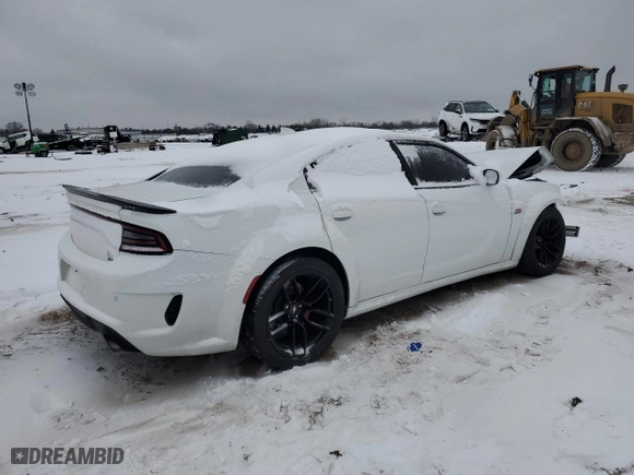 2020 Dodge Charger Scat Pack Widebody with VIN 2C3CDXGJ0LH180335, listed as a Copart auction lot 44685545 with 45,579 mi miles and Salvage Title. Bid and sale history available at carsss.com. Image 3.