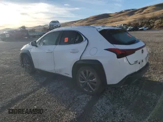 2020 Lexus UX 250h F Sport z VIN JTHE9JBHXL2033485, wystawiony jako Copart lot #86924894 z przebiegiem Nie podano mil oraz Szkoda całkowita • Salvage title. Historia ofert i sprzedaży dostępna na DreamBid. Obrazek 2.