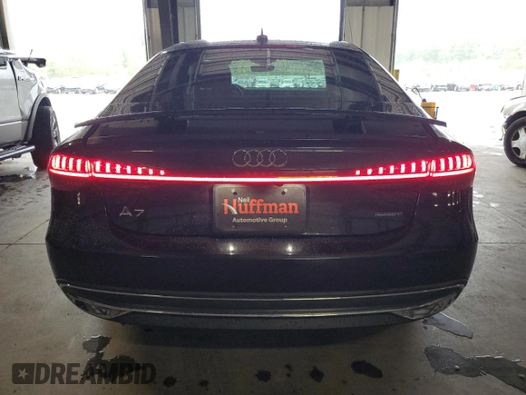 2019 Audi A7 Premium Plus with VIN WAUR2AF22KN052569, listed as a Copart auction lot 72126934 with 74,366 mi miles and Salvage Title. Bid and sale history available at carsss.com. Image 6.