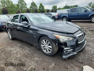 2014 Infiniti Q50 Sport with VIN JN1BV7AR2EM690658, listed as a Copart auction lot 64209225 with 179,629 mi miles and Salvage title. Bid and sale history available at DreamBid. Image 4.