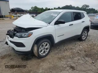 2025 Jeep Compass Sport with VIN 3C4NJDAN6ST505776, listed as a Copart auction lot 57025185 with 9,180 mi miles and Salvage title. Bid and sale history available at DreamBid. Image 1.