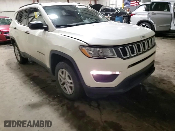 2019 Jeep Compass Sport with VIN 3C4NJDAB2KT598513, listed as a Copart auction lot 83871674 with 65,193 mi miles and Salvage title. Bid and sale history available at DreamBid. Image 14.