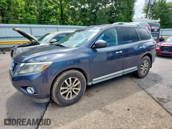 2013 Nissan Pathfinder S with VIN 5N1AR2MN0DC649616, listed as a Copart auction lot 61963615 with 203,051 mi miles and Clean title. Bid and sale history available at DreamBid. Image 1.