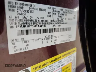 2021 Ford Expedition Max XLT with VIN 1FMJK1HT3MEA44100, listed as a Copart auction lot 78116324 with Not provided miles and Salvage title. Bid and sale history available at DreamBid. Image 13.