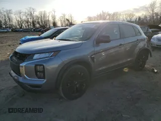 2022 Mitsubishi Outlander ES z VIN JA4ARUAU8NU006948, wystawiony jako Copart lot #47263065 z przebiegiem 55 122 mil mil oraz Szkoda całkowita • Salvage title. Historia ofert i sprzedaży dostępna na DreamBid. Obrazek 1.