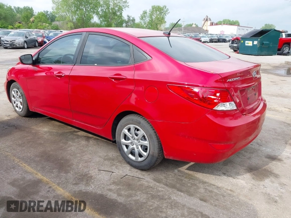 2014 Hyundai Accent GLS with VIN KMHCT4AEXEU600395, listed as a IAAI auction lot 42141052 with 172,284 mi miles. Bid and sale history available at carsss.com. Image 3.