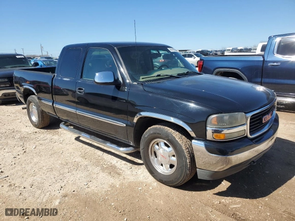 2002 GMC Sierra 1500 SLE with VIN 2GTEC19V221171583, listed as a Copart auction lot 46748355 with 197,932 mi miles and Salvage Title. Bid and sale history available at carsss.com. Image 4.