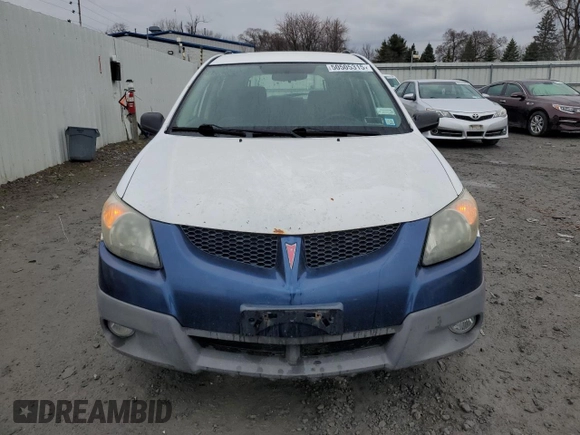 2003 Pontiac Vibe z VIN 5Y2SL62813Z410439, wystawiony jako Copart lot #50505315 z przebiegiem Nie podano mil oraz Czysty tytuł • Clean title. Historia ofert i sprzedaży dostępna na DreamBid. Obrazek 5.