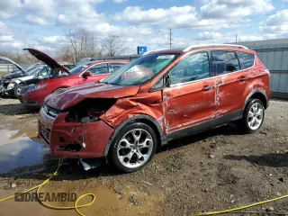 2014 Ford Escape Titanium with VIN 1FMCU9JXXEUB26489, listed as a Copart auction lot 50078885 with 140,043 mi miles and Salvage Title. Bid and sale history available at carsss.com. Image 1.
