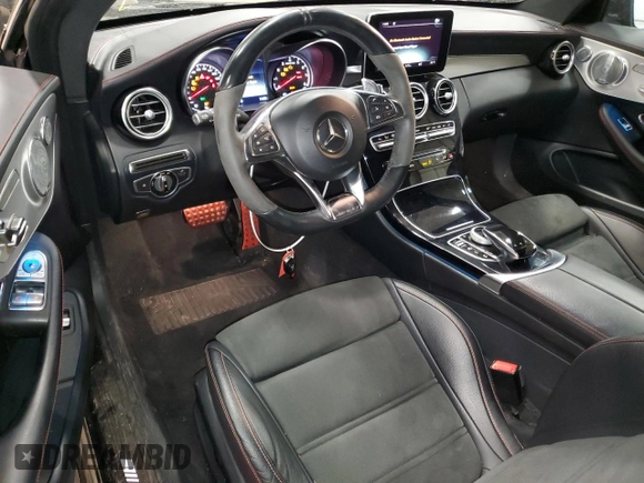 2017 Mercedes-Benz C 43 AMG with VIN WDDWJ6EB5HF457406, listed as a Copart auction lot 52108435 with 44,171 mi miles and Salvage title. Bid and sale history available at DreamBid. Image 8.