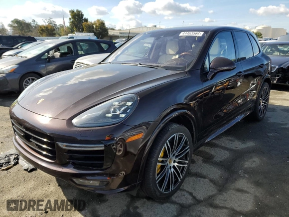 2017 Porsche Cayenne Turbo with VIN WP1AC2A22HLA97265, listed as a Copart auction lot 41463564 with 110,621 mi miles and . Bid and sale history available at DreamBid. Image 1.