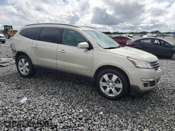 2015 Chevrolet Traverse LTZ z VIN 1GNKRJKD8FJ269524, wystawiony jako Copart lot #56700805 z przebiegiem 110 605 mil mil oraz Szkoda całkowita • Salvage title. Historia ofert i sprzedaży dostępna na DreamBid. Obrazek 4.