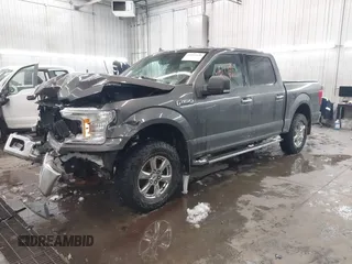 2018 Ford F-150 XL with VIN 1FTEW1E53JKF58493, listed as a IAAI auction lot 41517438 with 159,483 mi miles. Bid and sale history available at carsss.com. Image 2.