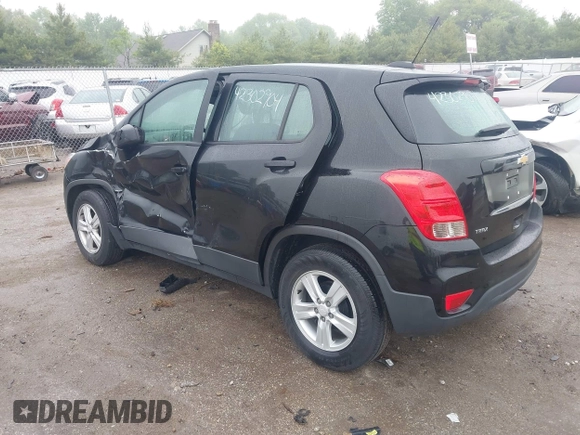 2020 Chevrolet Trax LS with VIN 3GNCJKSB8LL125797, listed as a IAAI auction lot 42302904 with 35,103 mi miles and . Bid and sale history available at DreamBid. Image 3.