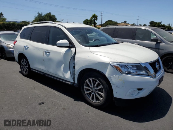 2015 Nissan Pathfinder S with VIN 5N1AR2MNXFC682500, listed as a Copart auction lot 61003095 with 105,754 mi miles and Salvage title. Bid and sale history available at DreamBid. Image 4.