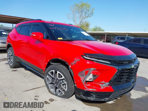2023 Chevrolet Blazer RS with VIN 3GNKBERS5PS199772, listed as a IAAI auction lot 41956515 with 42,291 mi miles and . Bid and sale history available at DreamBid. Image 1.