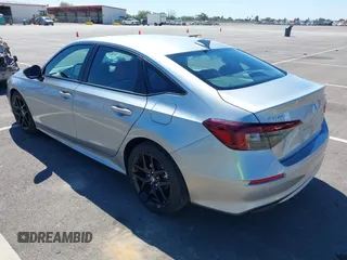2025 Honda Civic Sedan Sport with VIN 2HGFE2F50SH546923, listed as a IAAI auction lot 41861081 with 2,698 mi miles. Bid and sale history available at carsss.com. Image 3.