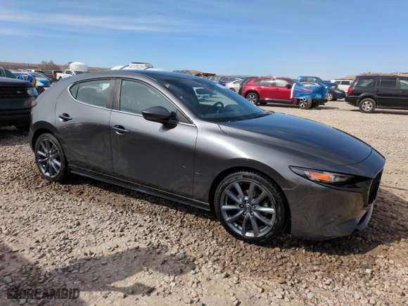 2019 Mazda Mazda3 Hatchback with VIN JM1BPBJM7K1140562, listed as a Copart auction lot 48569325 with 46,510 mi miles and Salvage Title. Bid and sale history available at carsss.com. Image 4.