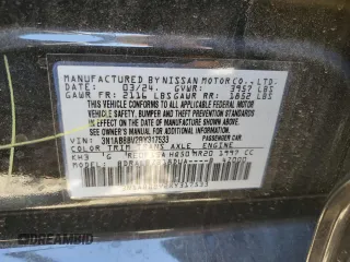 2024 Nissan Sentra S with VIN 3N1AB8BV2RY317533, listed as a Copart auction lot 41345885 with 2,399 mi miles and Salvage Title. Bid and sale history available at DreamBid. Image 13.