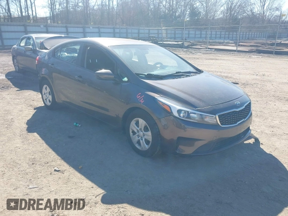 2017 Kia Forte LX with VIN 3KPFK4A76HE143867, listed as a IAAI auction lot 41623307 with 64,097 mi miles. Bid and sale history available at carsss.com. Image 1.