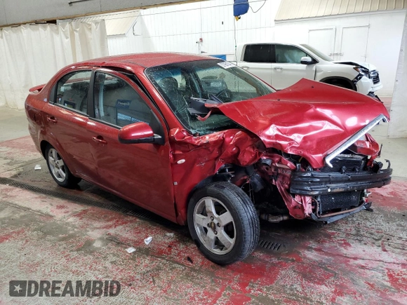2007 Chevrolet Aveo LT with VIN KL1TG56647B083312, listed as a Copart auction lot 57961045 with Not provided miles and Salvage title. Bid and sale history available at DreamBid. Image 4.