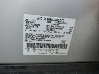 2015 Ford Explorer with VIN 1FM5K8B89FGB90460, listed as a Copart auction lot 50580815 with 112,684 mi miles and Salvage title. Bid and sale history available at DreamBid. Image 13.
