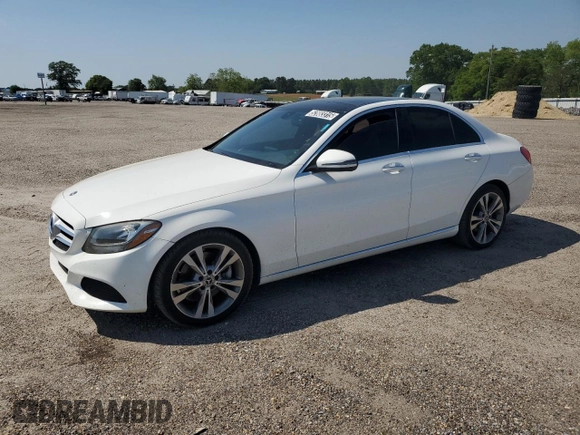 2018 Mercedes-Benz C with VIN WDDWF4JBXJR422893, listed as a Copart auction lot 52883315 with 74,542 mi miles and Clean Title. Bid and sale history available at carsss.com. Image 1.