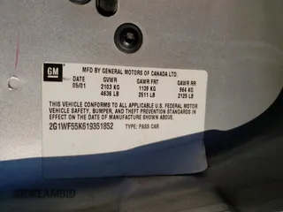 2001 Chevrolet Impala с VIN 2G1WF55K619351852, выставлен на аукционе Copart как лот 75735964 с пробегом 171 568 миль миль и Списание • Salvage title. История ставок и продаж доступна на DreamBid. Изображение 14.