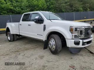 2022 Ford Super Duty F-450 DRW XL with VIN 1FT8W4DT9NED86425, listed as a Copart auction lot 54955994 with 19,767 mi miles and Salvage Title. Bid and sale history available at carsss.com. Image 4.
